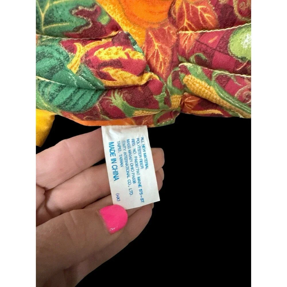 VTG Fall Harvest Turkey Shelf Sitter Fabric Decor Thanksgiving MTY International
